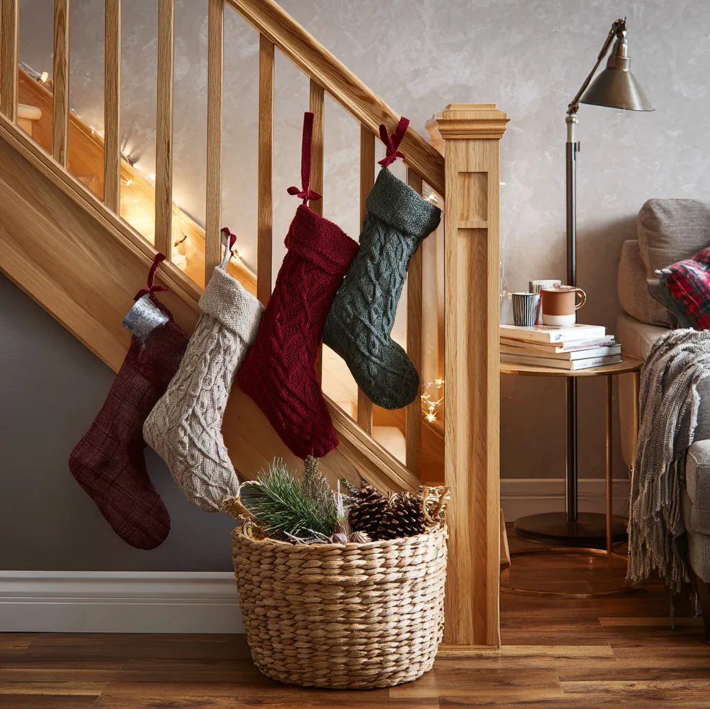where to hang christmas stockings without a mantle