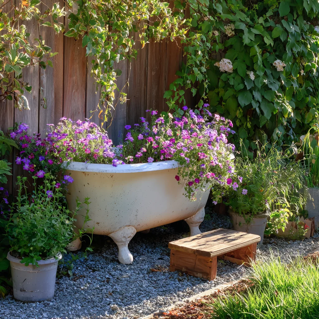 bathtub planter ideas