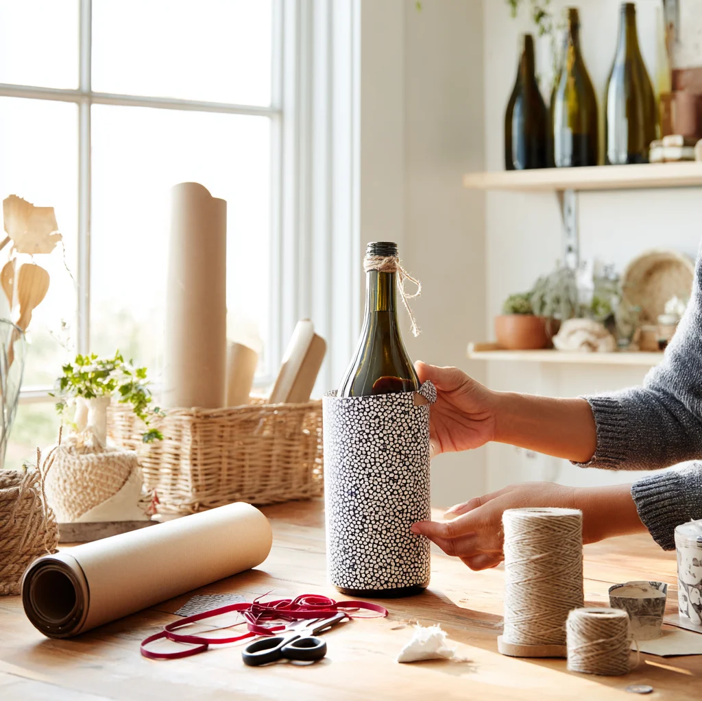 how to wrap a wine bottle ideas