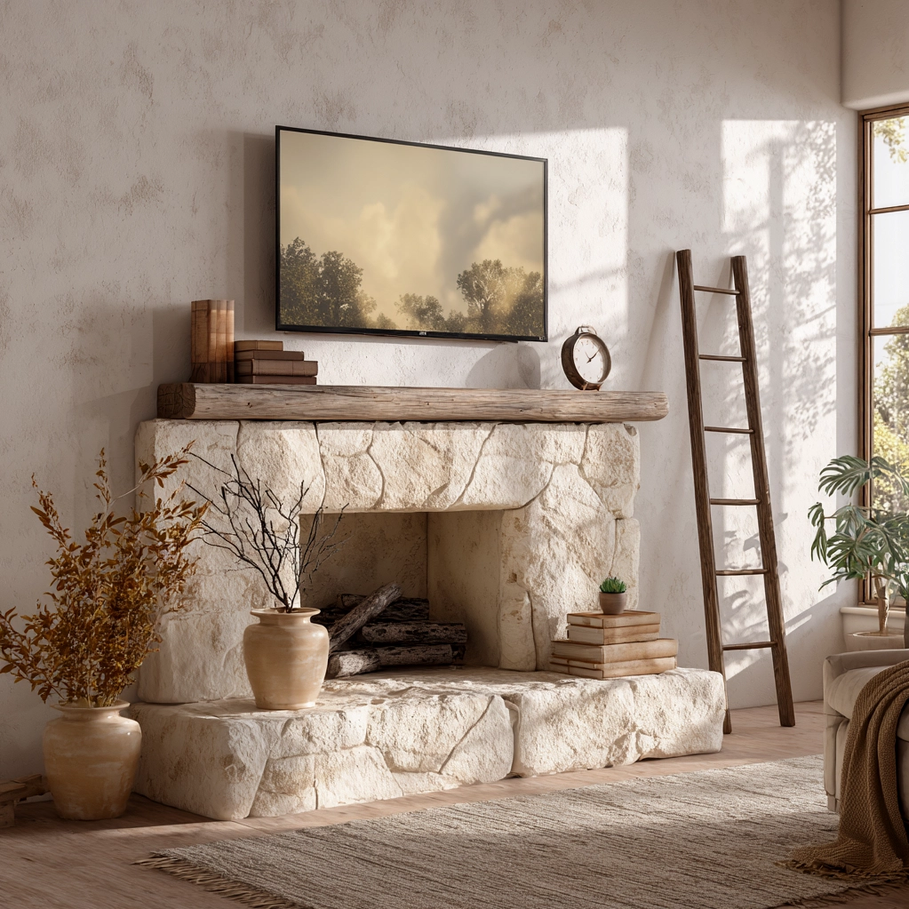 mantel decorating ideas with tv