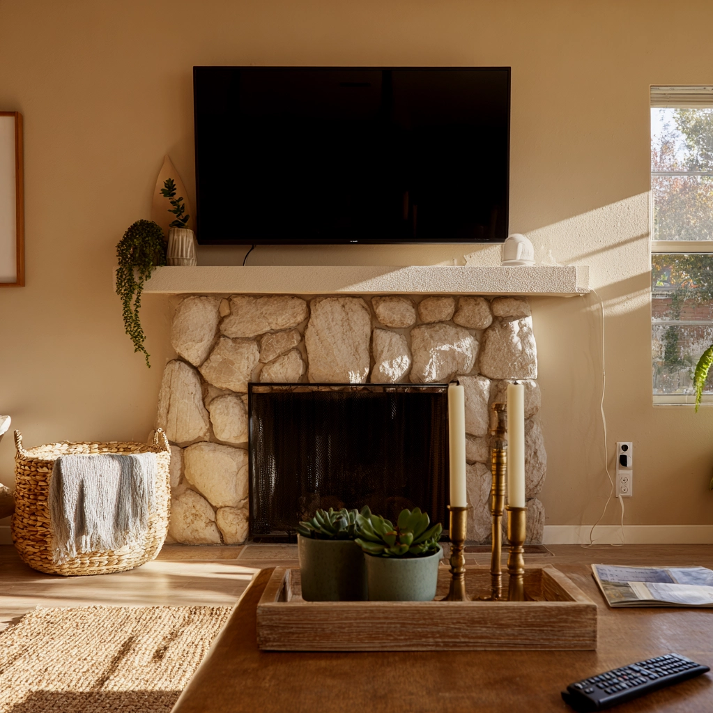 mantle decorating ideas with tv everyday