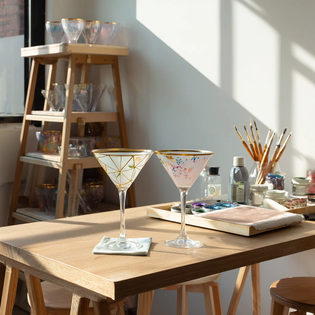 martini glass painting ideas