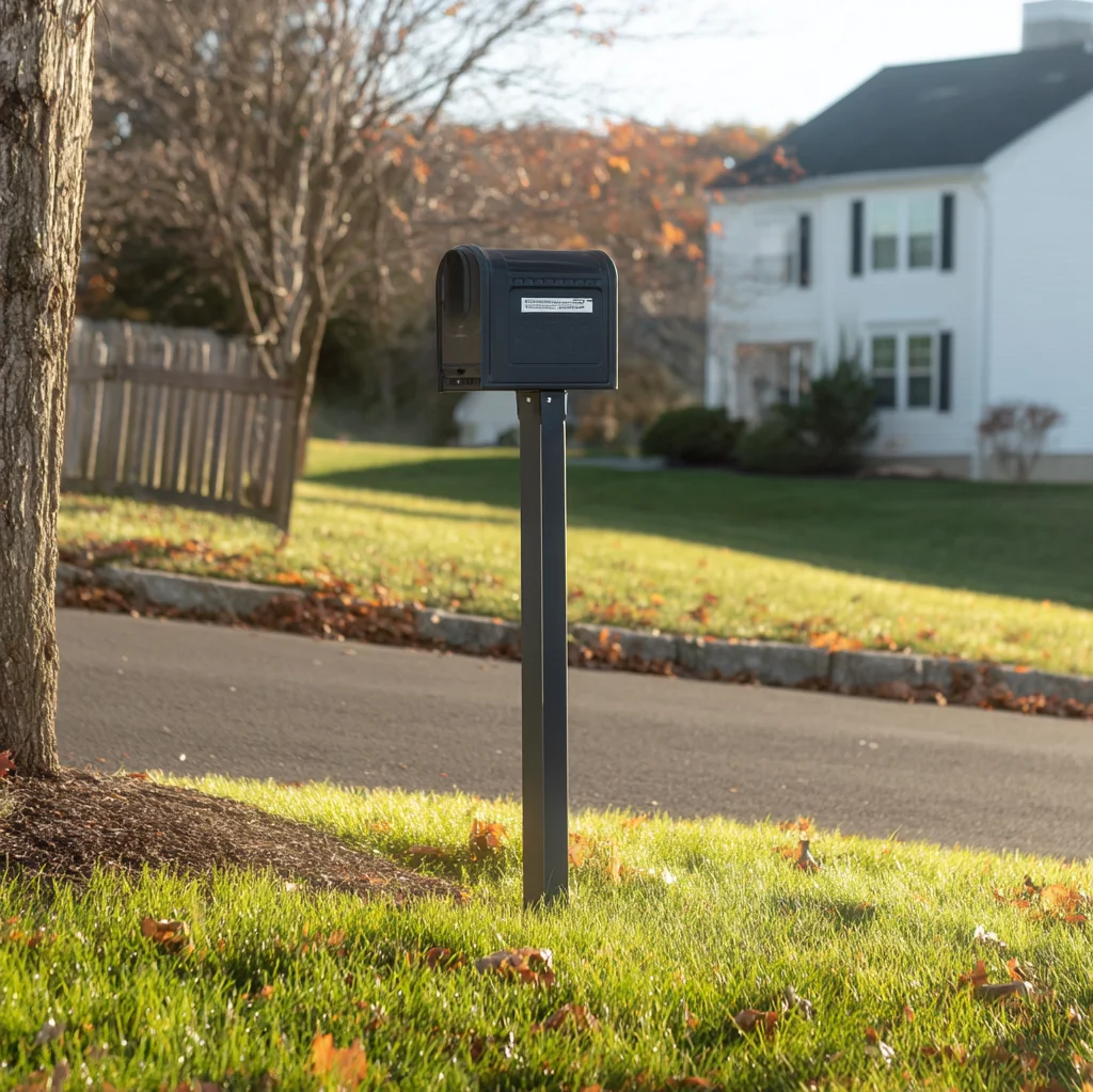 metal mailbox post ideas