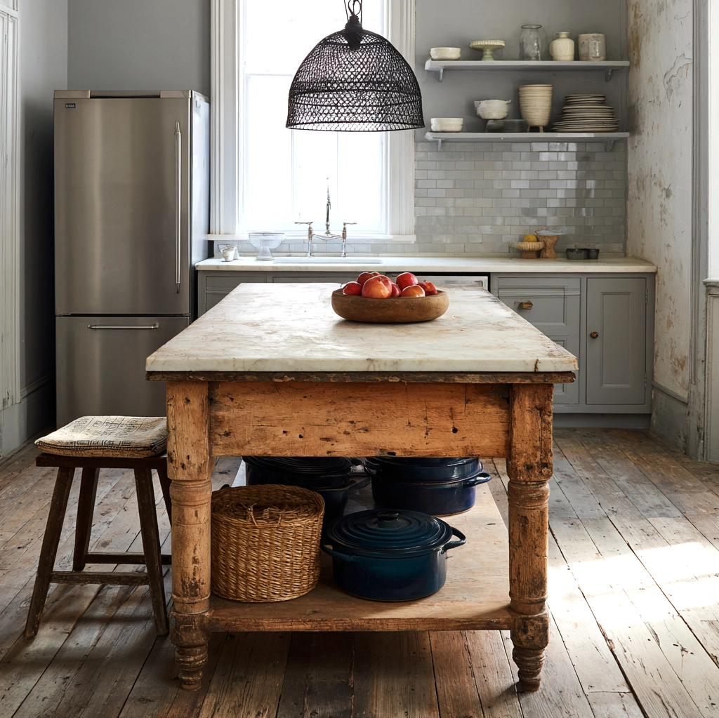 antique kitchen island