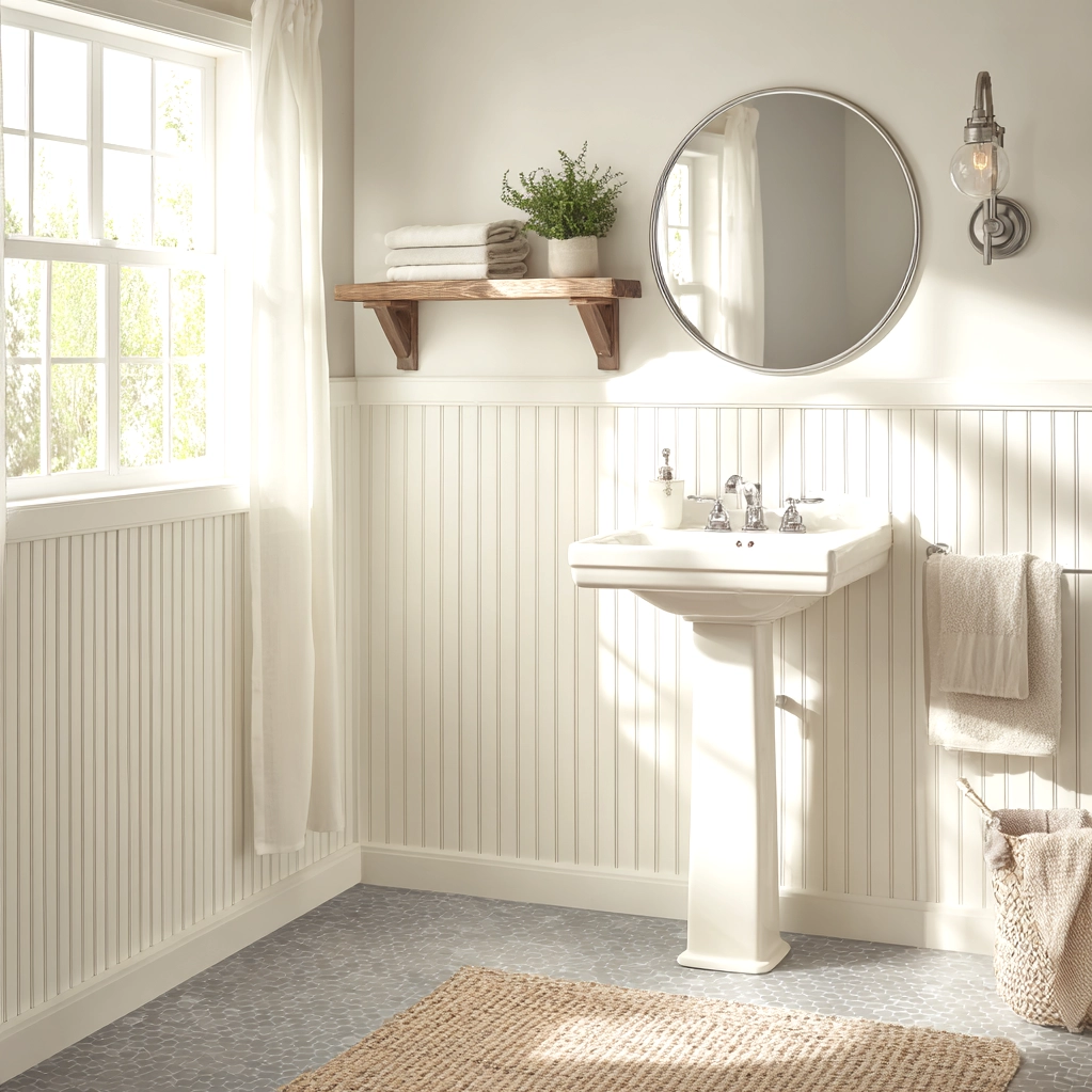 bead board walls bathroom ideas