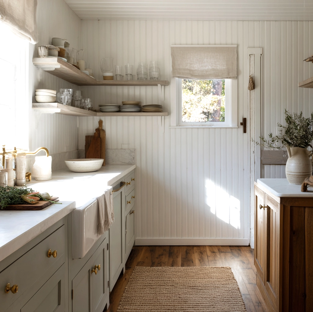 bead board walls kitchen