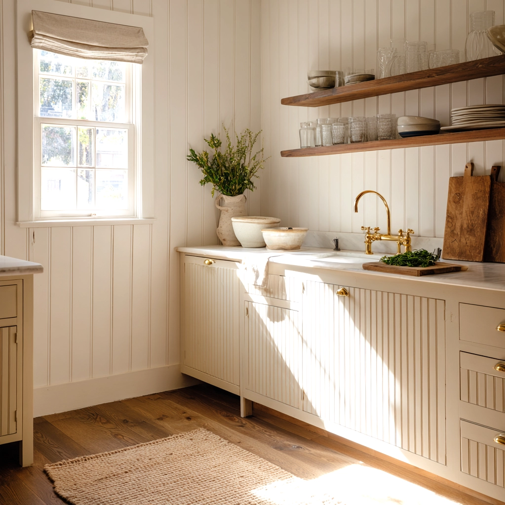 bead board walls kitchen