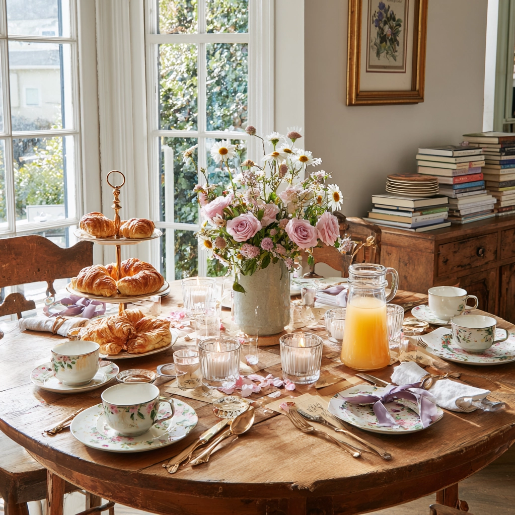 galentines brunch tablescape