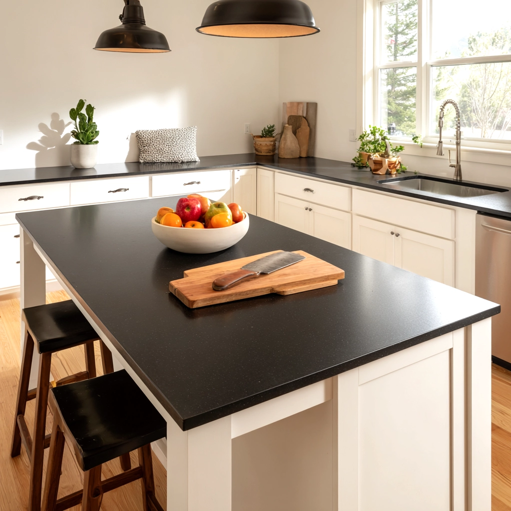 island countertop decor black