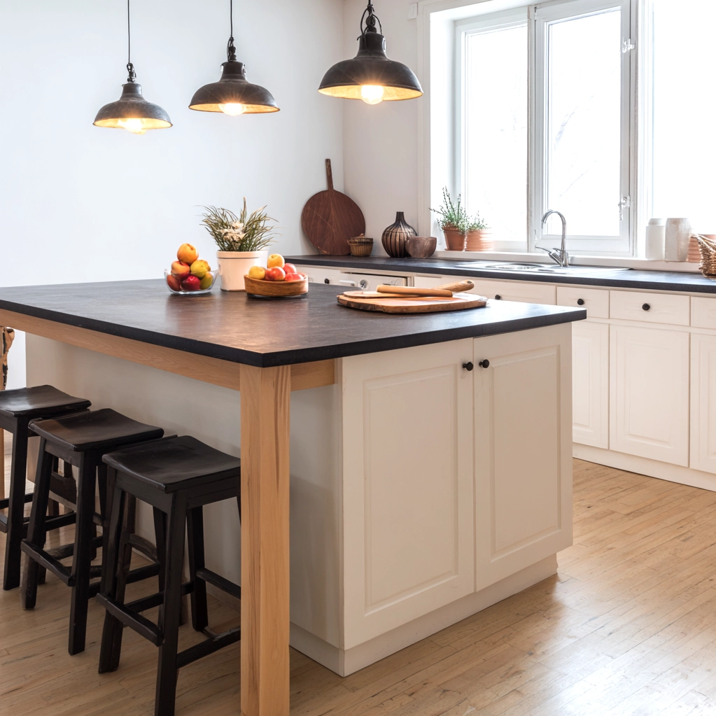 island countertop decor black