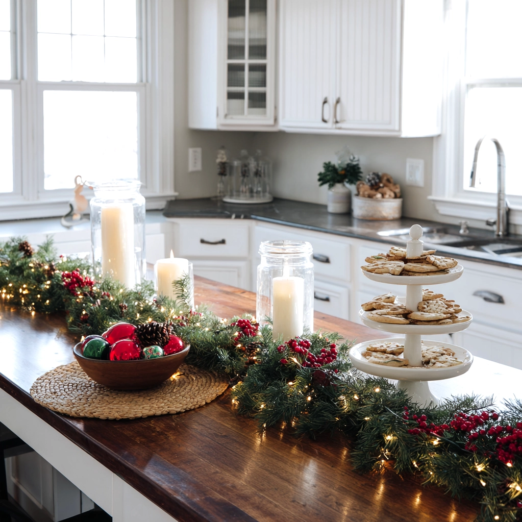island countertop decor christmas