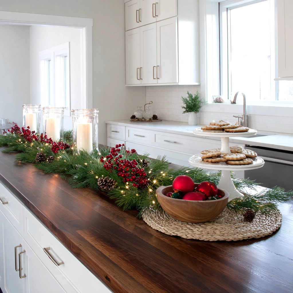 island countertop decor christmas