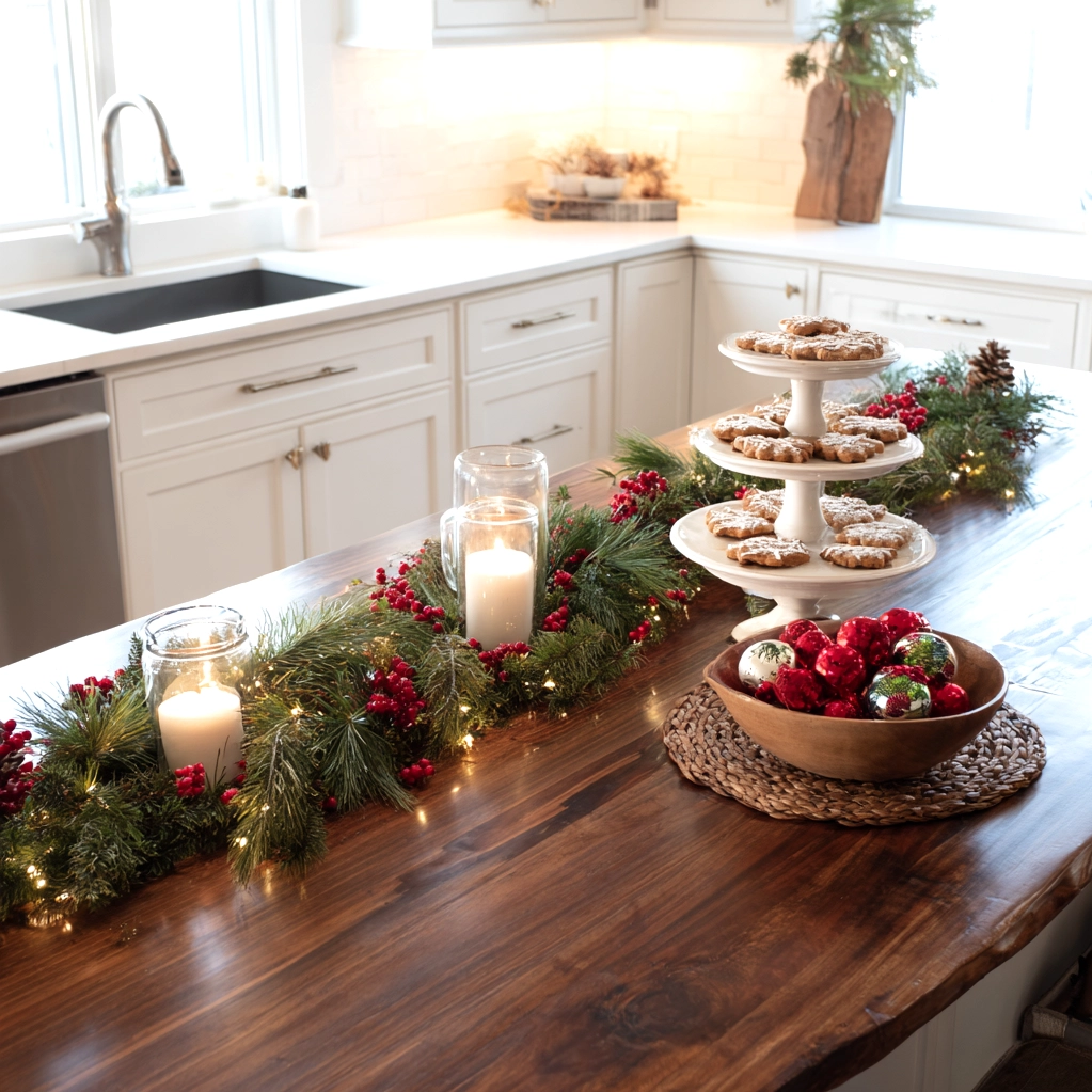 island countertop decor christmas