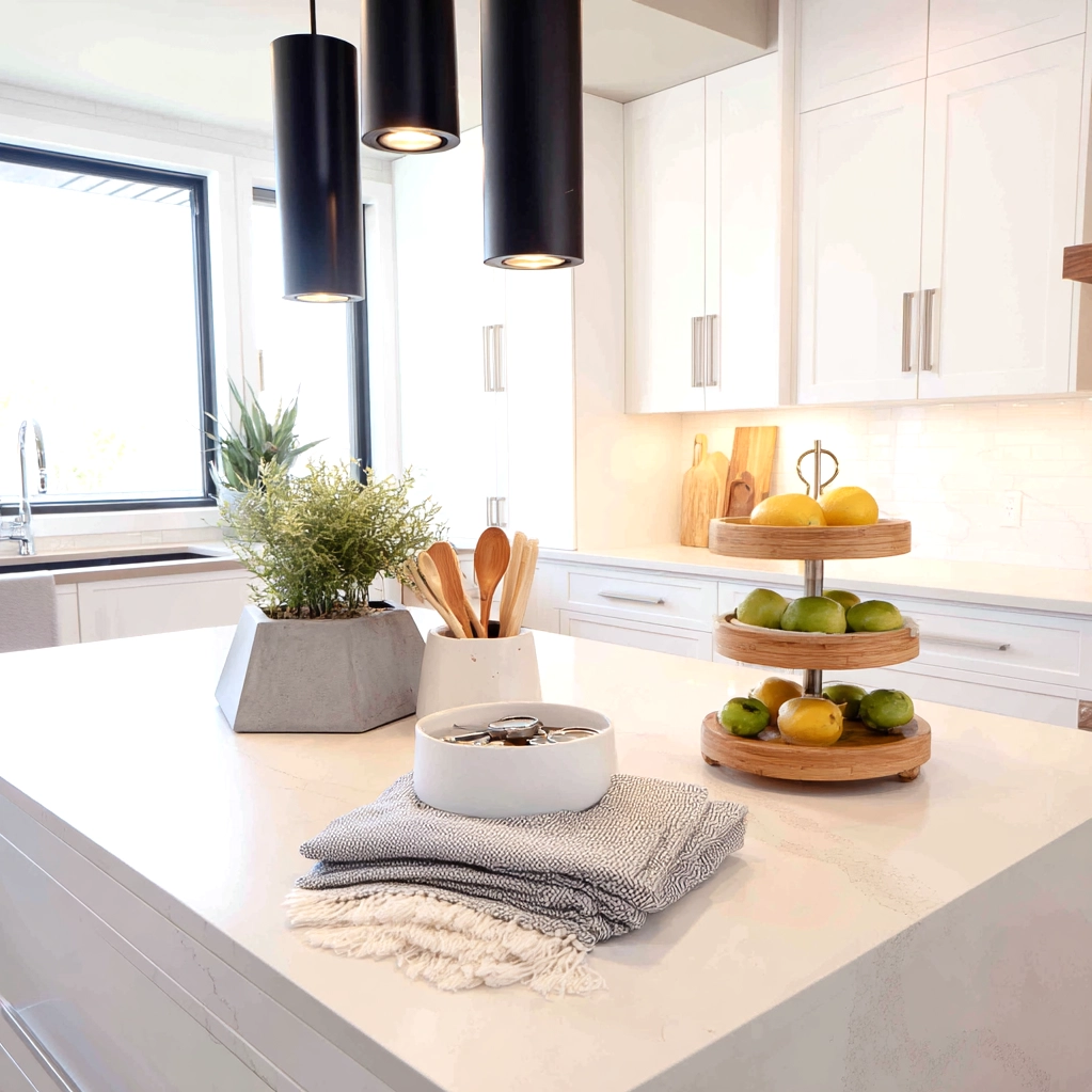 island countertop decor modern