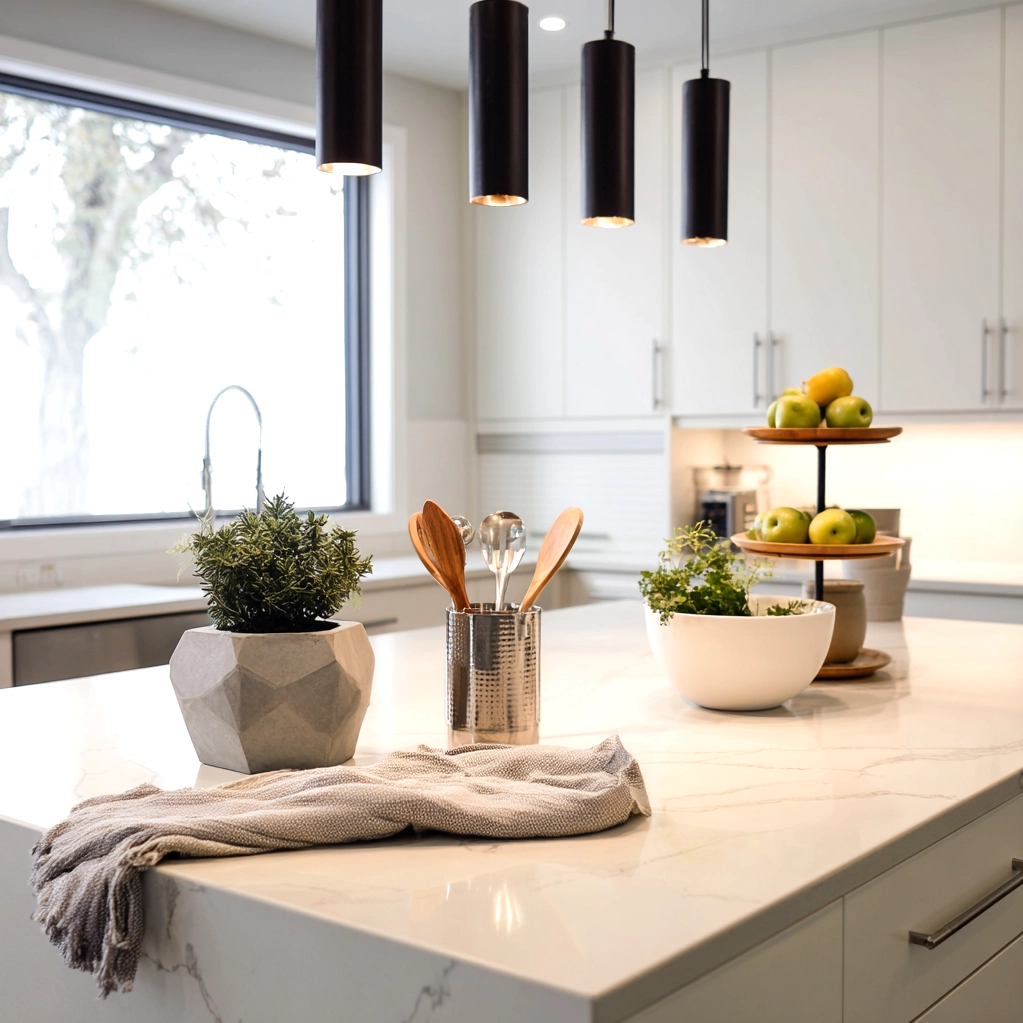 island countertop decor modern