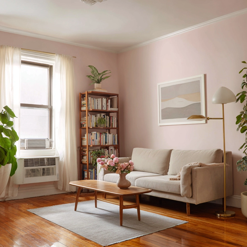 light pink walls