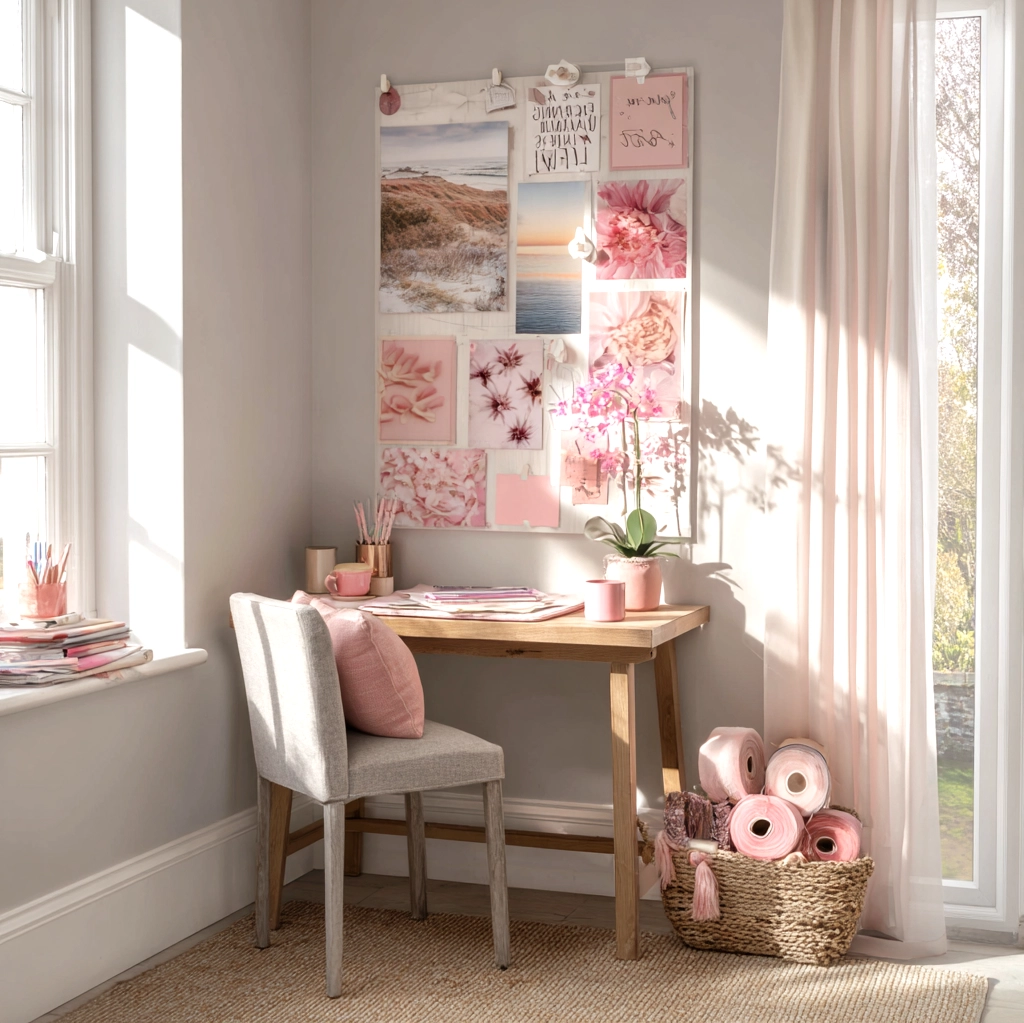 pink vision board pictures