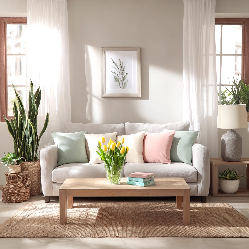 spring living room decor