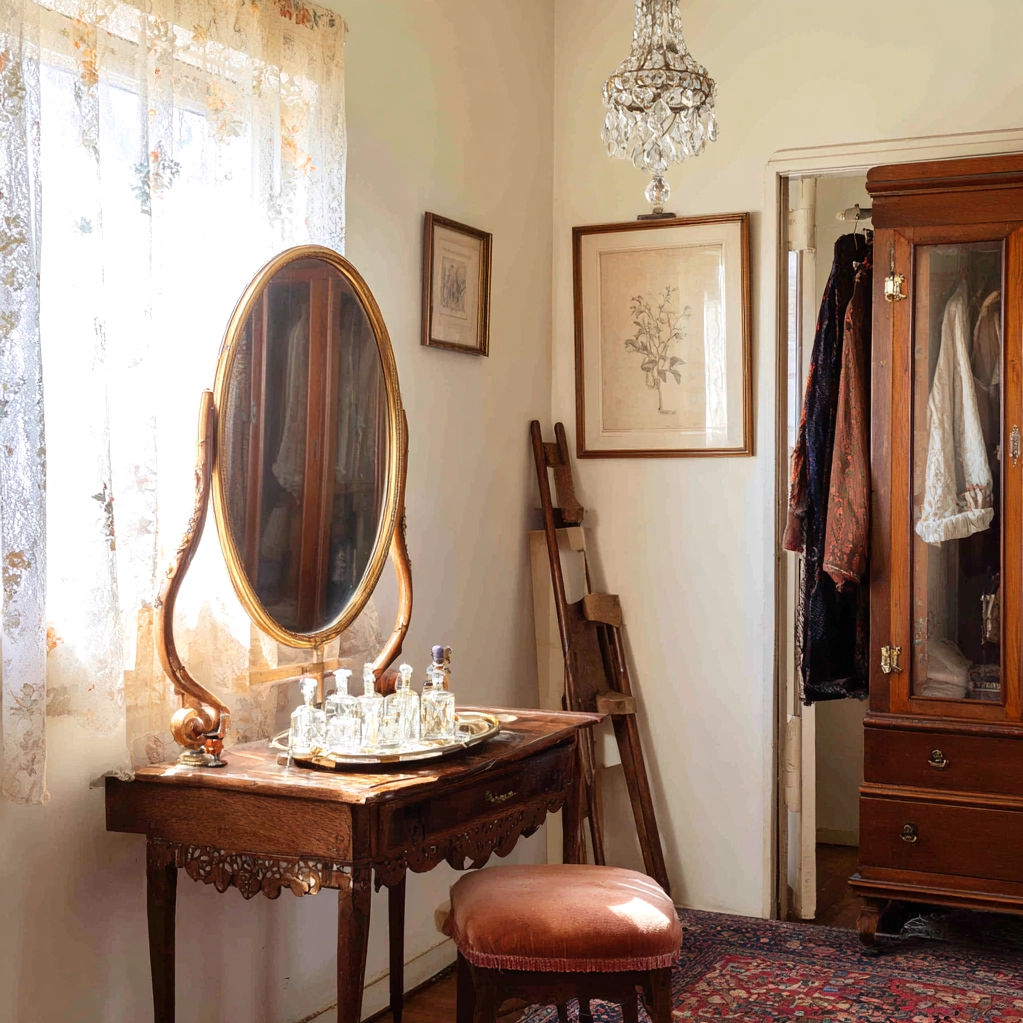 vintage dressing rooms aesthetic