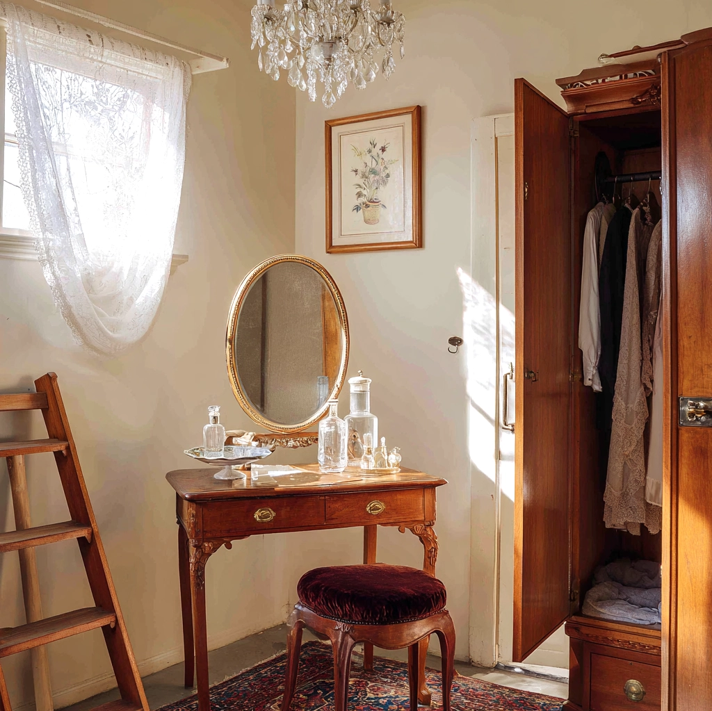 vintage dressing rooms aesthetic