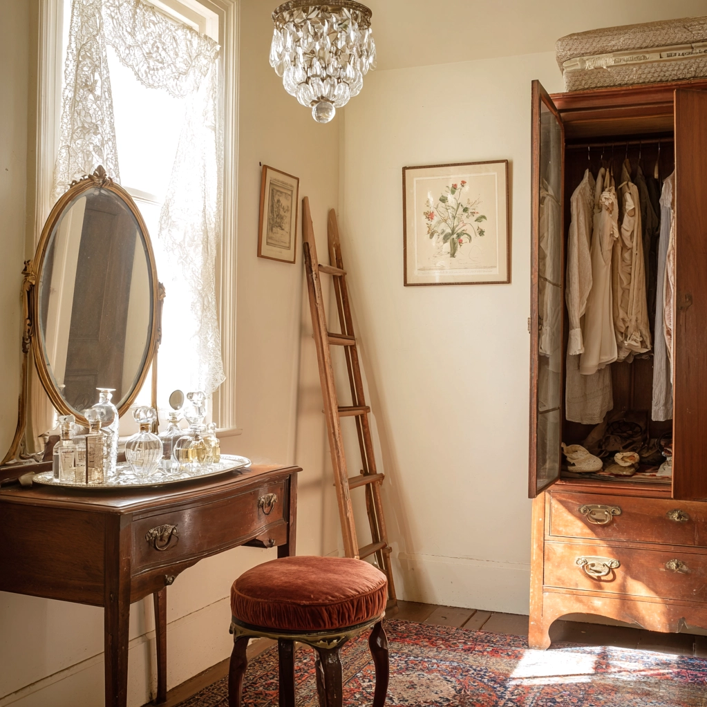 vintage dressing rooms aesthetic