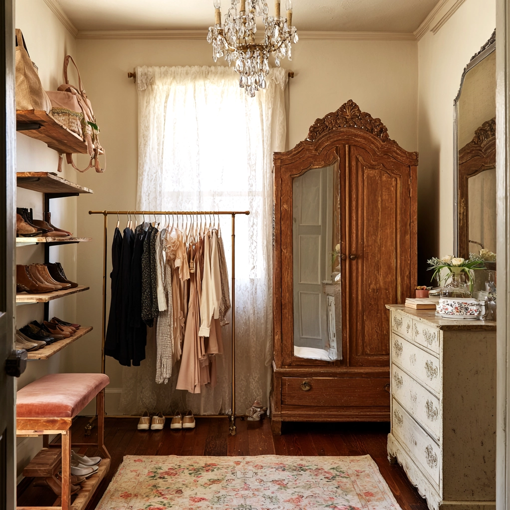 vintage walk in closet dressing rooms