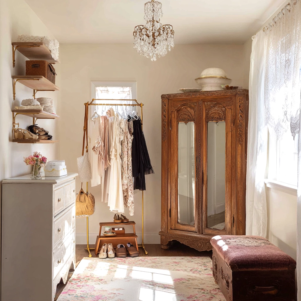 vintage walk in closet dressing rooms