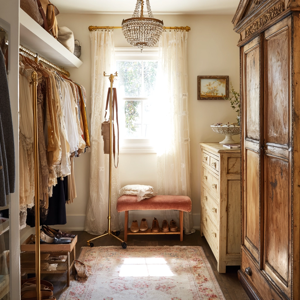 vintage walk in closet dressing rooms