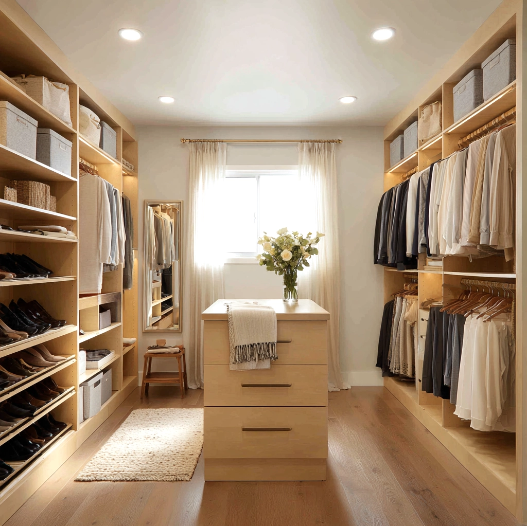 walk in closet layout floor plans